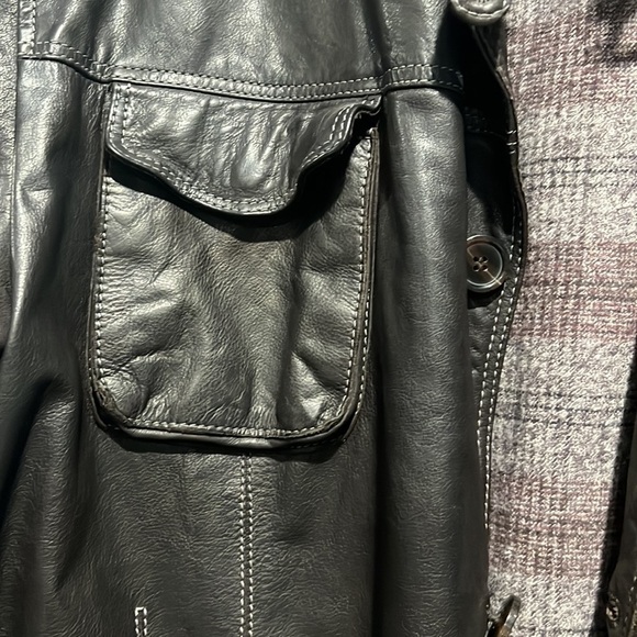 Missani Le Collezioni. Mens brown leather jacket. Size 2x - Picture 5 of 13